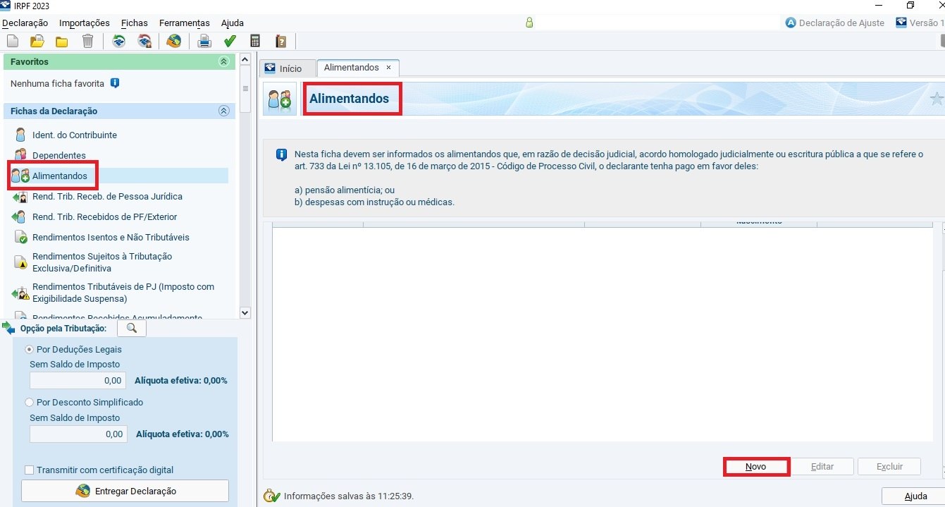 Ficha AlimentandosA ficha Alimentandos deve ser preenchida por quem paga pensão alimentícia judicial e quer declarar esses gastos
