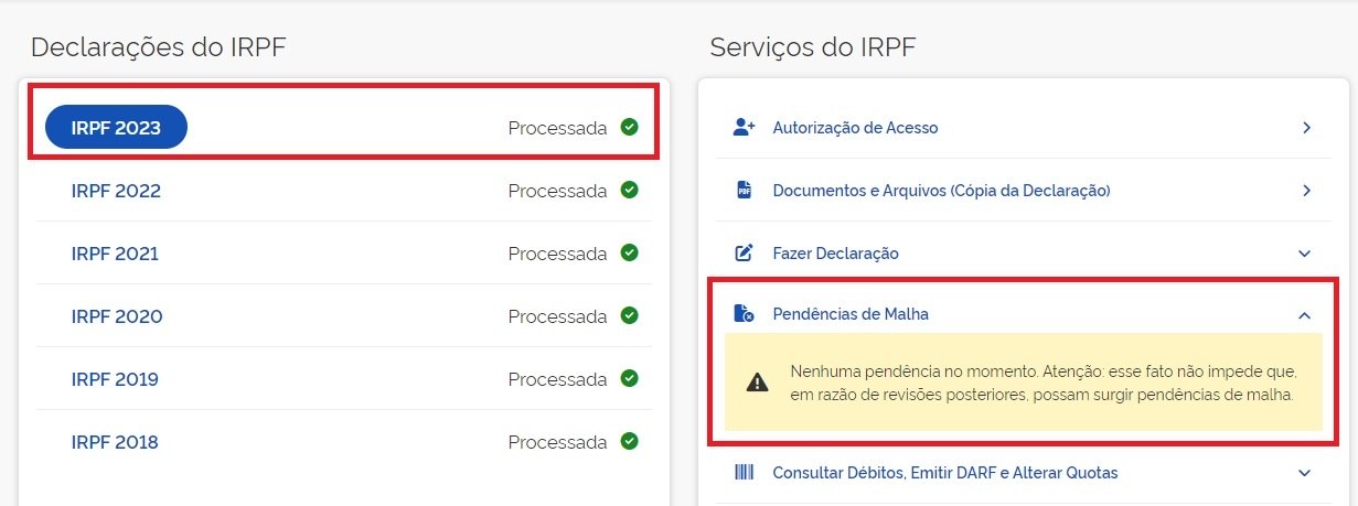 Declaração sem pendência