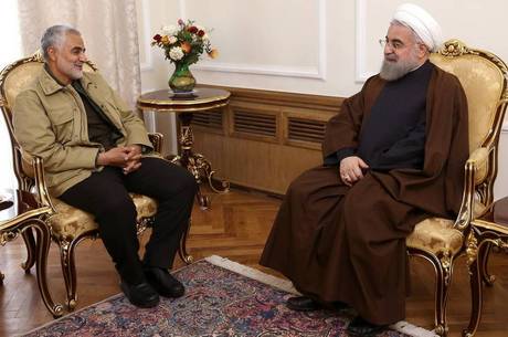 Soleimani, com o presidente do Irã, Hassan Rohani