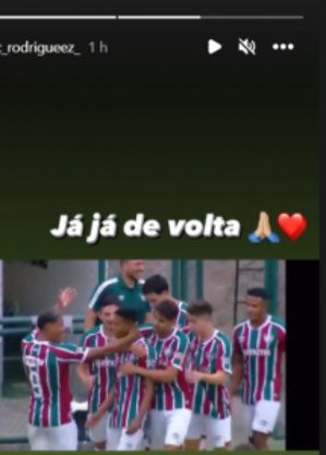 Isaac também publicou o vídeo de um gol marcado pela base
