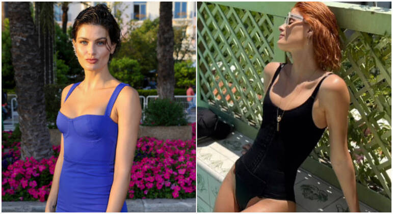 Isabeli Fontana antes e depois do explante do silicone nos seios