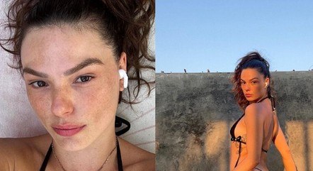 Isis Valverde de biquíni e sem maquiagem
