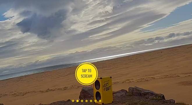 Página para gravar gritos e mandar para a Islândia