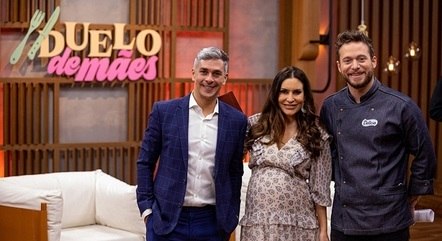 Ivan Moré ao lado de Ticiana Villas Boas e do chef Dalton Rangel