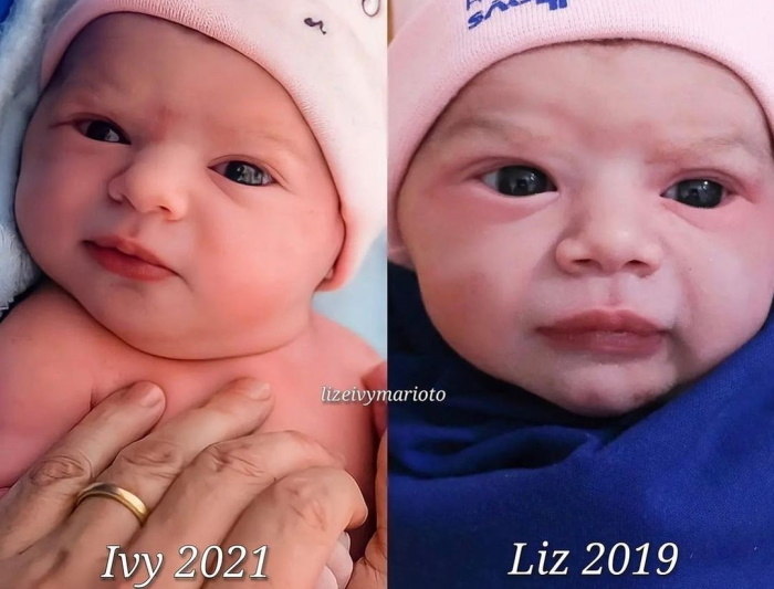 Filhas de Thaeme e Fábio Elias chamaram a atenção da web pela semelhança