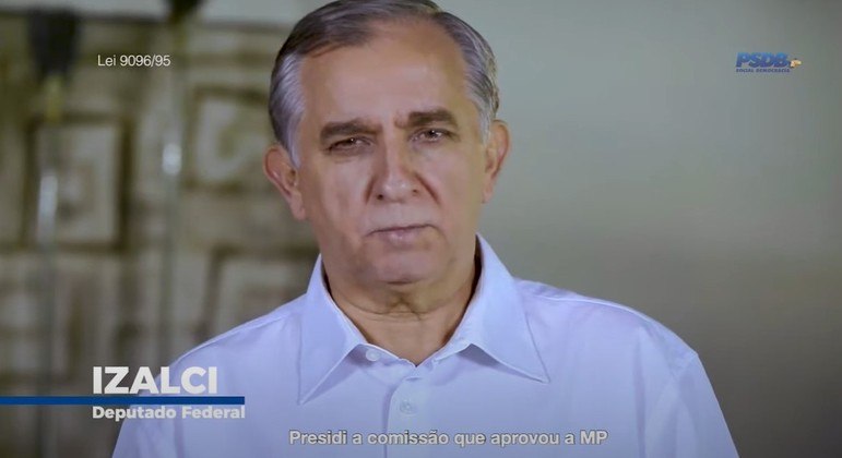 Senador Izalci Lucas, durante propaganda partidária do PSDB no DF