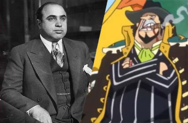 Já o gângster Al-Capone, talvez o mais famoso do mundo, inspirou o Capone Bege, do mangá 