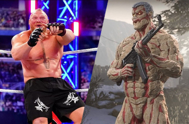 Já o lutador Brock Lesnar inspirou o Titã encouraçado, personagem do mangá 