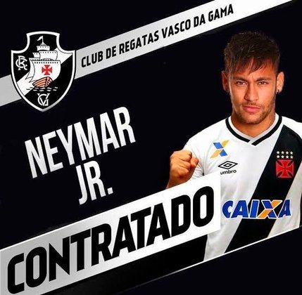 Já tem até arte da apresentação de Neymar no Vasco.