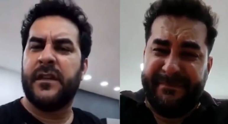 Jackson Villar ao criticar Bolsonaro (esq.) e ao pedir desculpa (dir.) 