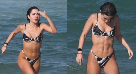 Jade Picon na praia da Barra da Tijuca
