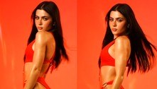De visual novo, Jade Picon arrasa ao usar maiô cavado em bastidores de ensaio de fotos