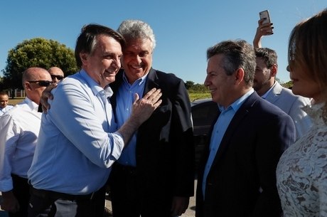 O presidente Bolsonaro em evento em Goiás