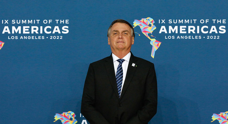 O presidente Jair Bolsonaro na IX Cúpula das Américas, nos Estados Unidos