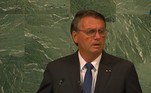 Presidenre Jair Bolsonaro discursa na ONU nesta terça-feira (20) 