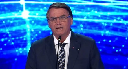 Jair Bolsonaro durante o debate da TV Bandeirantes