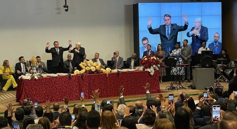 Jair Bolsonaro participa de culto na Câmara dos Deputados
