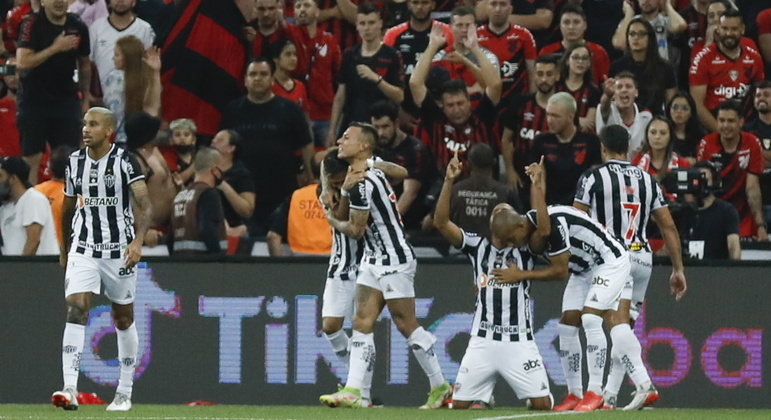 Jogadores do Atlético-MG comemoram um dos gols do título da Copa do Brasil