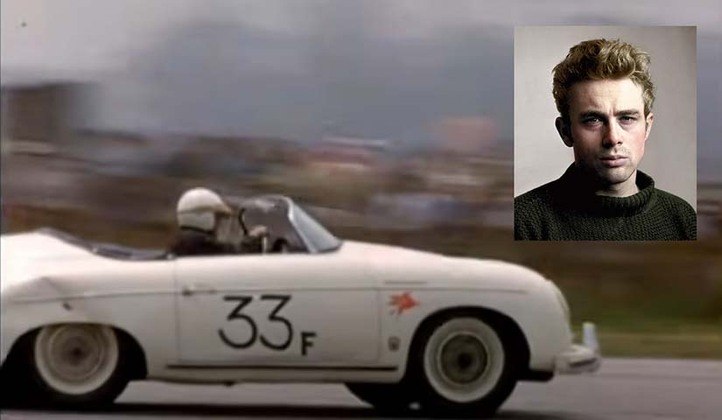 James Dean - O mito americano que morreu jovem (1931-1955) tinha um Porsche Speedster e disputava corridas com ele. Ironicamente, Dean morreu num acidente com outro carro, Porsche Spyder 550, antes da estreia de seu último filme: 