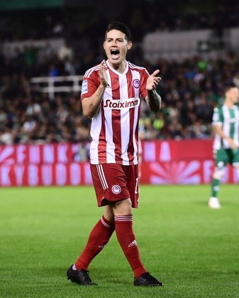 James Rodriguez em partida pelo Olympiacos
