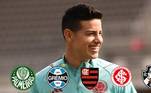 4. Já foi sondado por vários clubesCada vez que James Rodríguez ficava sem clube, times brasileiros estavam a postos para tentar trazê-lo para cá. Palmeiras, Grêmio, Flamengo, Internacional e Vasco estão entre aqueles que já sondaram o jogador