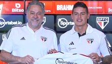 James Rodríguez é apresentado no São Paulo: ‘Gosto de ganhar títulos’