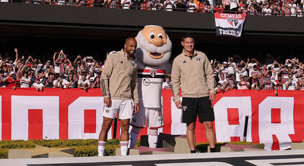 Lucas e James Rodríguez foram apresentados ao torcedor são-paulino
