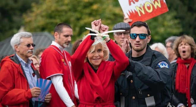 Jane Fonda foi detida mais uma vez em Washington, capital dos EUA