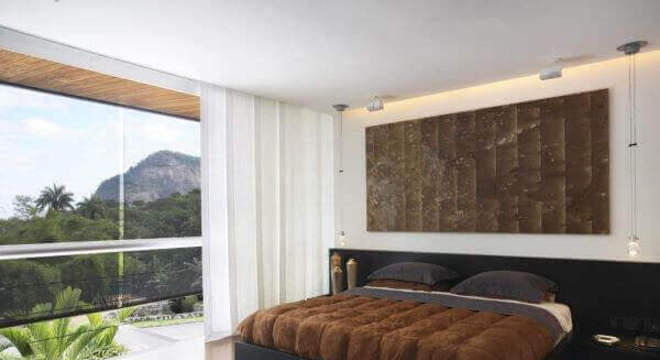 Janela de vidro para quarto neutro