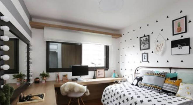 Janela para quarto de solteiro moderno