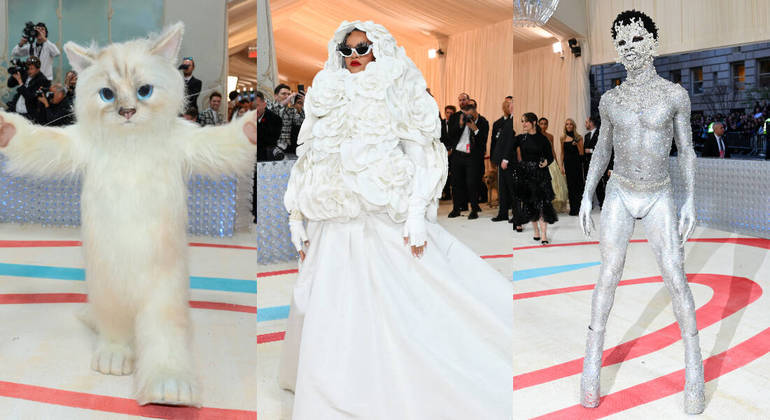 O Met Gala é um evento beneficente realizado anualmente desde 1948 para arrecadar fundos para o Costume Institute do Metropolitan Museum of Art. E é o palco ideal para as celebridades da moda, da música e do cinema serem vistas. Muita gente abusa da ousadia no look e o resultado nem sempre é o mais bonito. Veja as maiores bizarrices do evento de 2023, que aconteceu na noite do dia 1º de maio