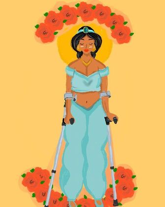 Paloma disse que Jasmine, do filme Aladdin, foi a princesa que mais deu trabalho para ela desenhar até o momento. Porém, a princesa com uma prótese na perna e com o corpo fora dos padrões foi o resultado que mais a deixou contente