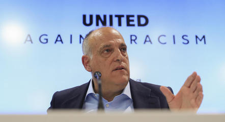 Javier Tebas convocou coletiva para tratar casos de racismo no futebol espanhol