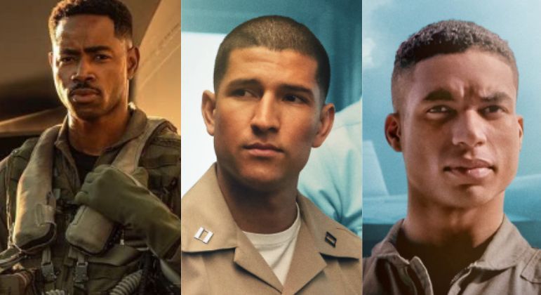Jay Ellis, Danny Ramirez e Tarzan Davis interpretam pilotos em 'Top Gun: Maverick'