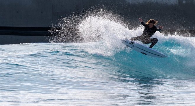 O plano é que o time do Reino Unido treine no local para a Olimpíada de Toquio — quando o surfe será um esporte olímpico