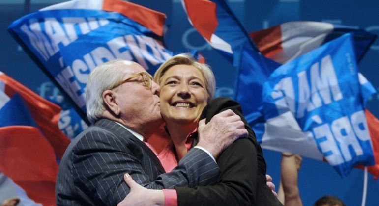 Jean-Marie Le Pen e a filha, Marine