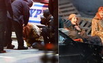 Jennifer LawrenceA atriz também sofreu um acidente durante as gravações do filme Don't Look Up. Em uma cena que envolvia uma janela se quebrando, a atriz foi atingida por estilhaços na região dos olhos. De acordo com o TMZ, pessoas que estavam no local revelaram que o ferimento não parava de sangrar e por isso ela foi retirada às pressas do set. Após ser atendida, ela retornou ao trabalho
