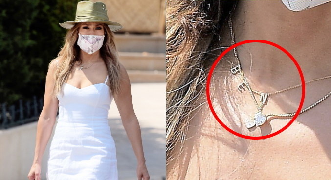 Em Mônaco, Jennifer Lopez foi vista usando colar com o nome de Ben Affleck