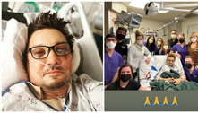 Internado após acidente, Jeremy Renner faz aniversário e agradece à equipe médica