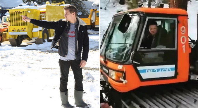 Jeremy Renner foi atropelado por máquina que remove neve
