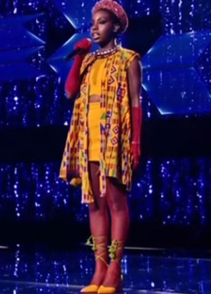 Representando a cultura africana, candidata arrasou no palco