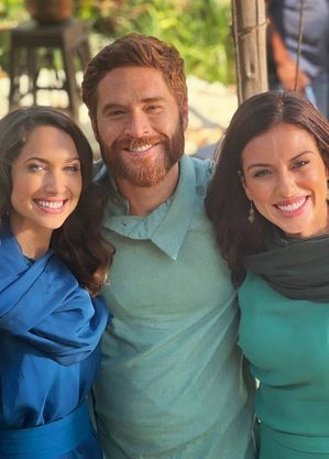 Maiara Walsh, Cirillo Luna e Jessica Juttel nos bastidores de “Reis”