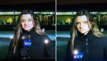 Repórter canadense passa mal e cambaleia ao vivo: 'Não estou me sentindo bem'
