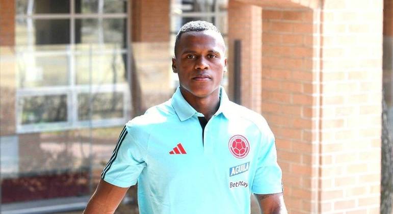 Jhon Arias, atacante do Fluminense, na seleção da Colômbia