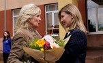 A primeira-dama dos Estados Unidos, Jill Biden, visitou a primeira-dama ucraniana, Olena Zelenska, no dia das mães, em maio