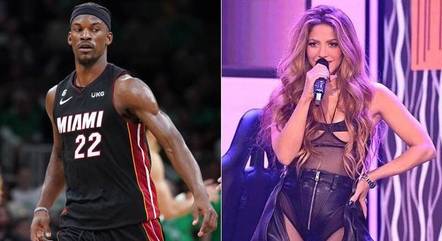 O astro da NBA Jimmy Butler e a cantora Shakira