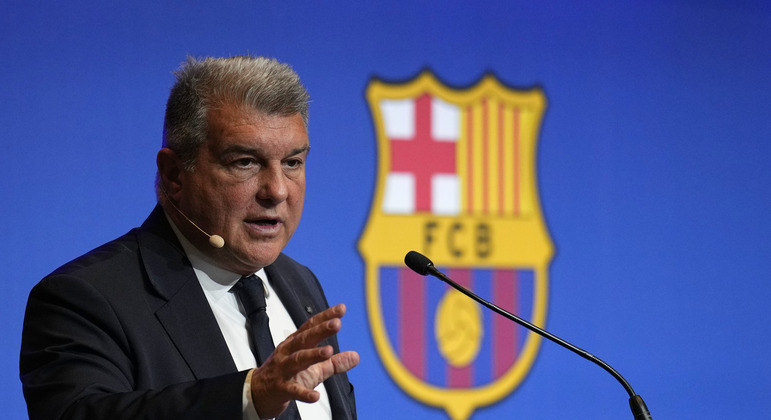 Joan Laporta, presidente do Barcelona, não deu explicações à La Liga sobre o caso
