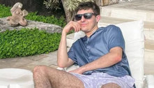 Filho de Gugu vira piada nas redes sociais por tamanho do pé: 'Que lancha'