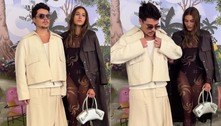 Sasha Meneghel aposta em look transparente para evento ao lado do marido, João Figueiredo