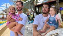 João Guilherme posta fotos com sobrinhas e brinca: 'Qual das duas Marias prefere o tio João?'
